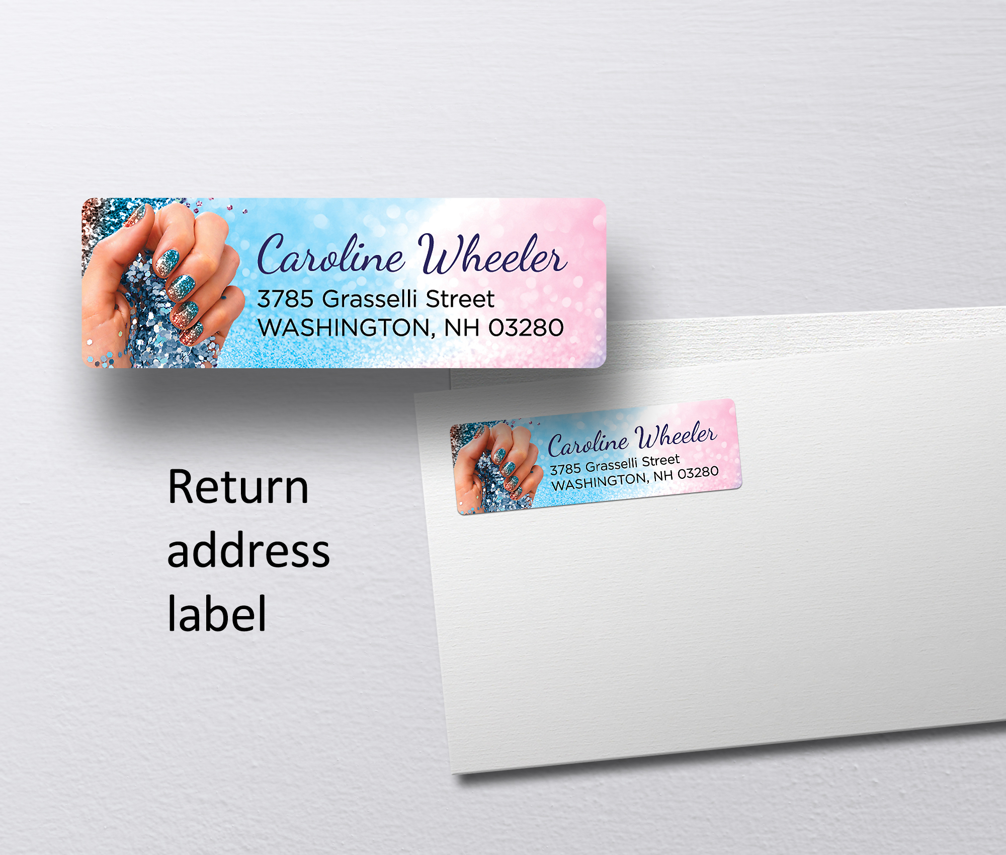 Personalized Color Street Return Address Labels Digital Files CS34 Color Street Business Card Card Color Street Catalog Labels