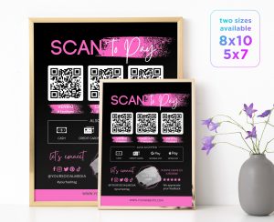 Scan to Pay Template, Scan to Pay Sign, QR Payment Template, Editable Canva Template, QR Code Template, small business Sign Template StP#2NB