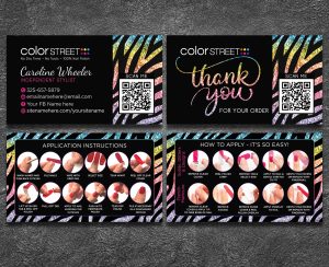 Color Street Business Cards, Nail Business Cards, Application Instructions, Color Street Independent Stylist, ColorStreet Business Card #8